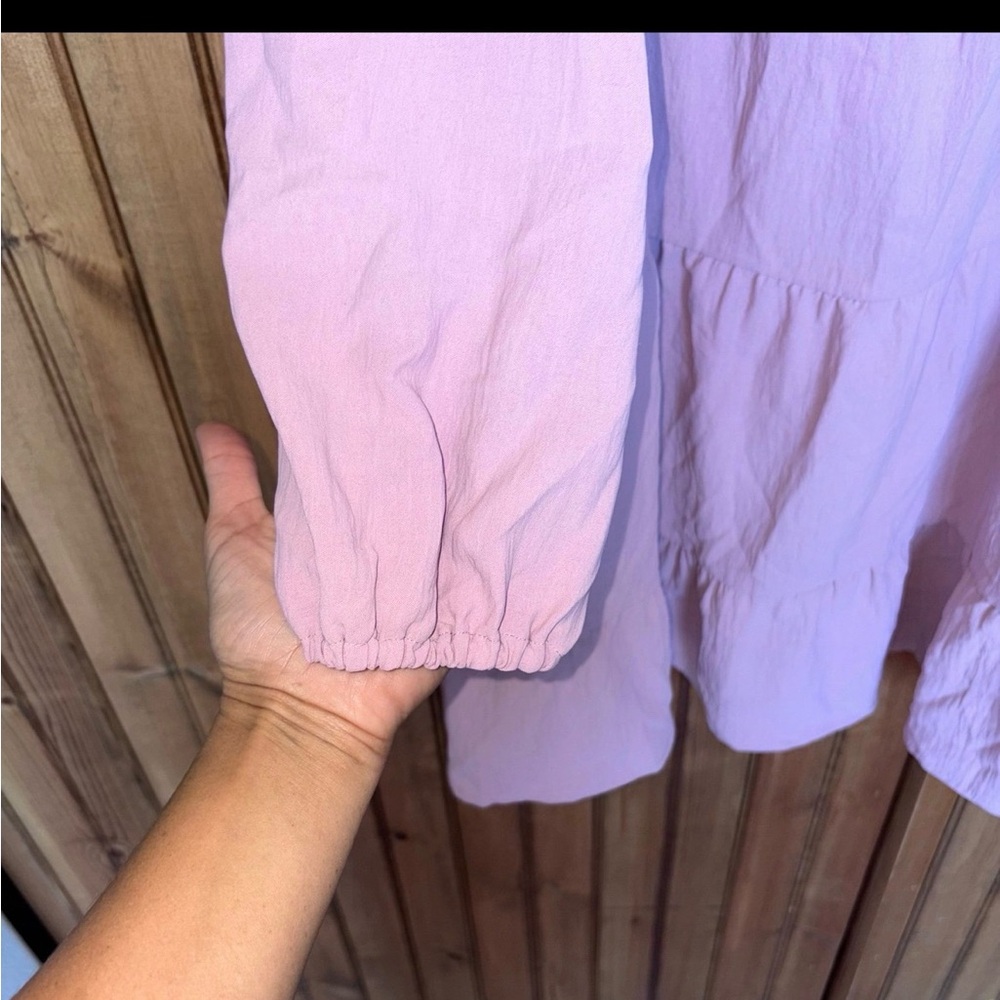 ODDY Lilac Ruffle Sleeve Cold Shoulder Dress 2X - Picture 3 of 5